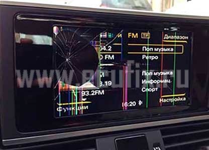 Ремонт и замена монитора экрана дисплея MMI Audi A6, A7, A8